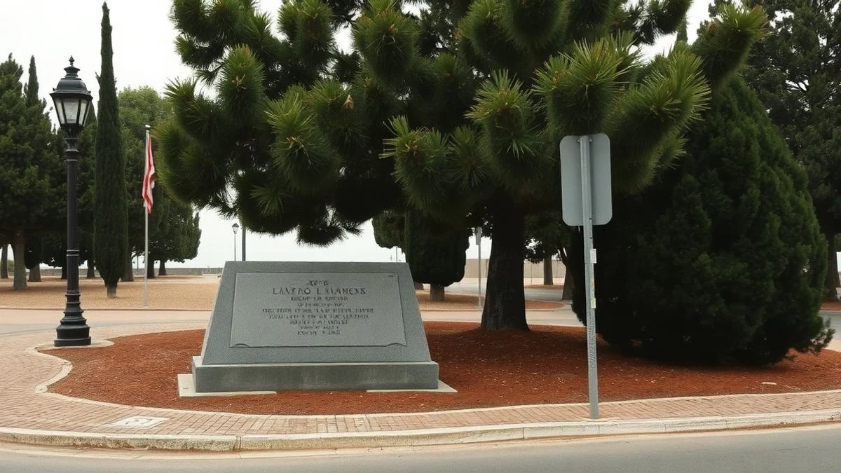 Imagen ilustrativa: un rincón tranquilo de un cementerio municipal con un monumento de piedra sencillo entre cipreses.